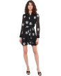 Long Sleeve Self Tie Waist Mini Shirt Dress