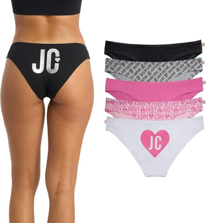 Juicy Couture Women's 5 Pack Cotton Underwear Set