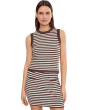 Alessia Teddy Stripe Crew Neck Tank