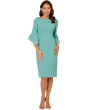 Knit Crepe Tiered Sleeve Dress