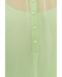 Half Placket Shirred Yoke Blouse