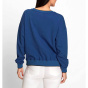 Sweatshirt m. Kontraststreifen am Rippenb_ndchen, royalblau