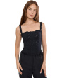 Free People Женская майка с квадратным вырезом и мягкой оборкой So Soft