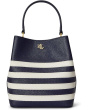 Lauren Ralph Lauren Женская двухцветная кожаная сумка-футляр Small Reese из натуральной кожи