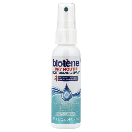 Biotene Dental Products, увлажняющий спрей от сухости во рту, нежная мята, 44,3 мл (1,5 жидк. унции)