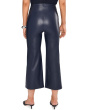 Faux Leather Cropped Wide Leg