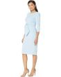 Knit Crepe Tie Waist Sheath Dress