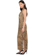 Halter Turtle Side Slit Gown
