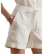Linen Wide-Leg Drawcord Shorts