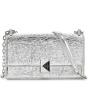 Deco Crinkle Metallic Leather Mini Flap Chain Crossbody