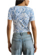 Paisley Stretch Cotton Crewneck Tee