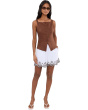 Embroidered Pull-On Shorts in Poplin