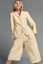 Zara Блейзер POPELIN ZW COLLECTION Цвета сливочного масла
