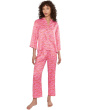 Rhythm - Printed Satin Mandarin Button-down Pajama Set