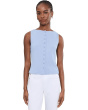 Madewell Женский топ-ракушка с круглым вырезом в рубчик