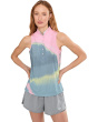 Landscape Print Sleeveless Polo