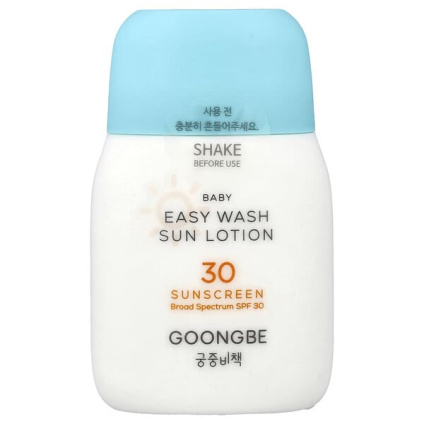 Goongbe, легкое солнцезащитное средство, для детей, легкое умывание, SPF 30, 60 г (2,11 унции)