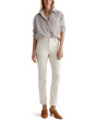 Lila Utility Mid-Rise Straight Jeans in White Oat