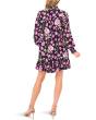 Long Sleeve Neck Bow Tie Floral Dress