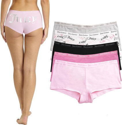 Juicy Couture Women's 5 Pack Cotton Underwear Set