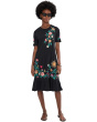 Ruffle Hem Knit Midi Dress - Ziviana