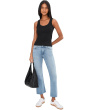 The Stretch Flare Crop Jean Coastal Blue