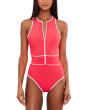 Sport Mode Shannon High Neck Zip One-Piece