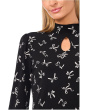 Tossed Bows Mock Neck Knit Top
