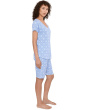 Short Sleeve Henley Bermuda Shorts Pajama Set