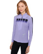 Blocks Print Long Sleeve Sunsense 1/4 Zip Top