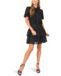 Tie Neck Ruffled Tier Mini Dress