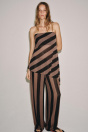 Zara БРЮКИ В ПОЛОСКУ ИЗ ПЛОТНОЙ ТКАНИ 526809366-700-2