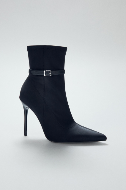 Zara БОТИЛЬОНЫ НА КАБЛУКЕ С ПРЯЖКОЙ 495716885-800-35