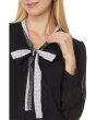 L/S Blouse W/ Bow Tie Collar 060