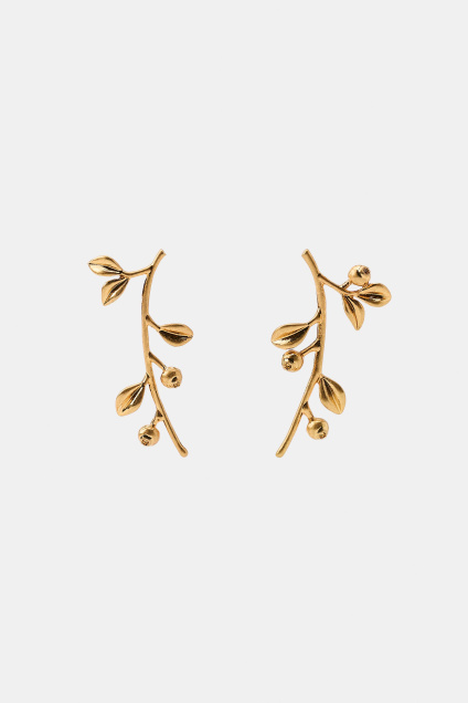 Zara МЕТАЛЛИЧЕСКИЕ СЕРЬГИ С ЦВЕТАМИ 535984781-303-3