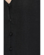 Petite Long Sleeve Button Front Woven Top with Smocking