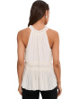 Sleeveless Woven Top With Ruffles