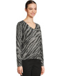 Zebra Crossing - Printed V-Neck Sweater