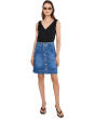 Denim Skirt In Vintage White