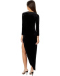 Long Sleeve Sweetheart Side Drape Gown