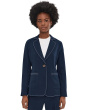 Sleek Stretch Accent Stitch Blazer