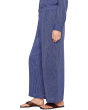 Striped Organic Cotton Gauze Ankle Pants