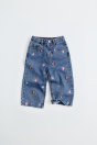 Zara Синие ДЖИНСЫ-КЮЛОТЫ С ВЫШИВКОЙ DAISY DISNEY
