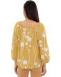 Petite 3/4 Sleeve Woven Top with Embroidery