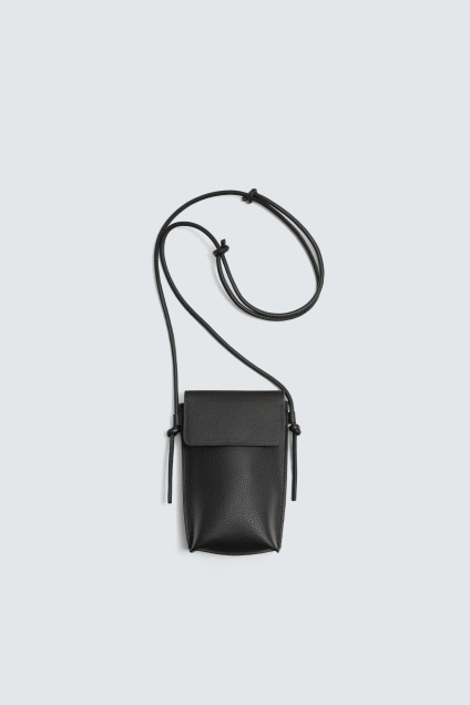 Zara Кожаная сумка-накидка 497810143-800-3