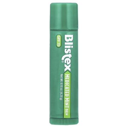 Blistex, заживляющий бальзам, защита губ с солнцезащитным фильтром, SPF 15, мята, 4.25 г (0,15 унции)