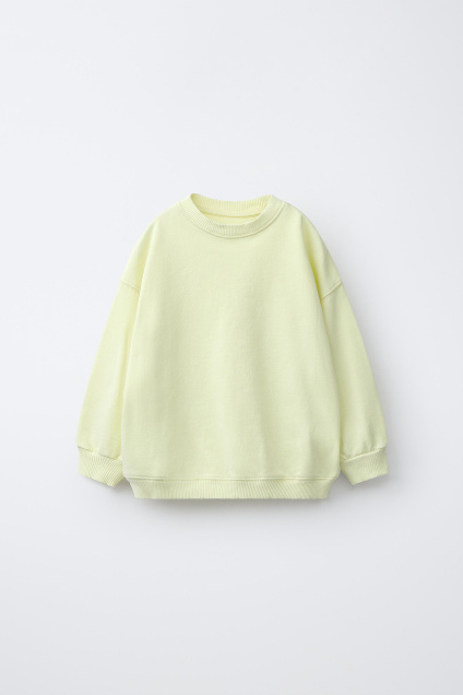 Zara ОДНОТОННАЯ ТОЛСТОВКА С ОВЕРЛОКОМ 527709020-520-18