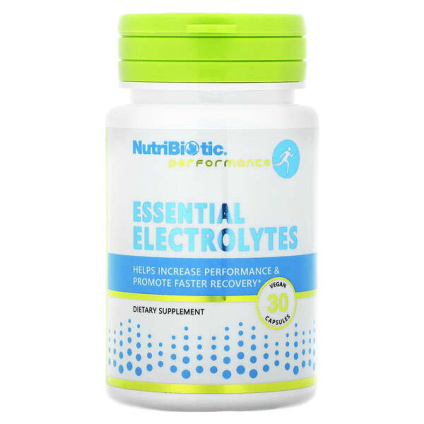 NutriBiotic, Performance, незаменимые электролиты, 30 растительных капсул