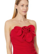 Short Scuba Crepe Strapless Flower