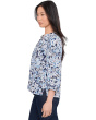 Raglan Peasant Split Neck Blouse